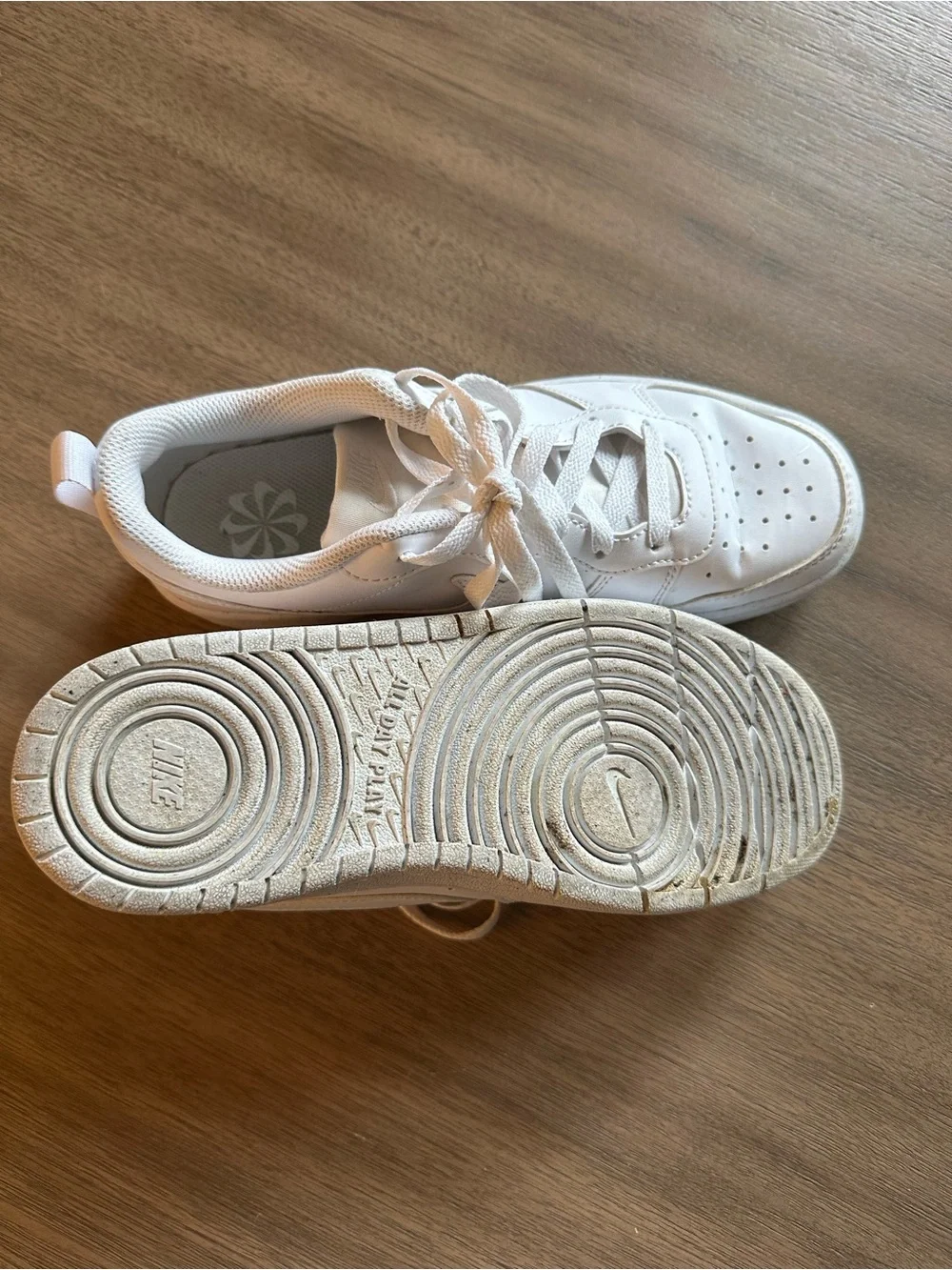 Nike Kids White Low-Top Lace-Up Sneakers